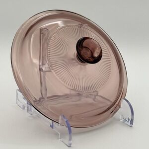 Corning Visions Pyrex V-1C Cranberry for 1L Round Replacement Lid Vintage
